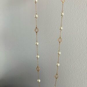 J. Crew Vintage Gold and Pearl Necklace